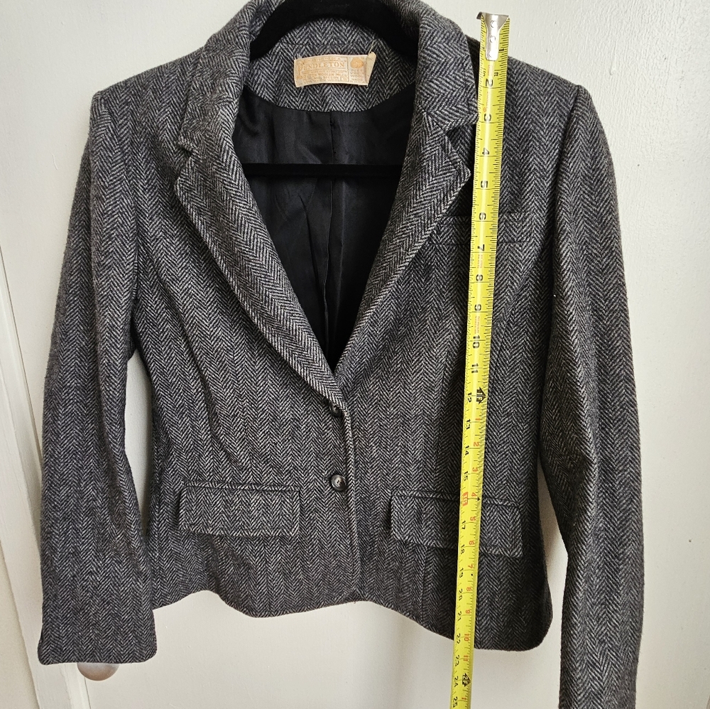 Pendleton Womens Gray Herringbone Jacket - image 3